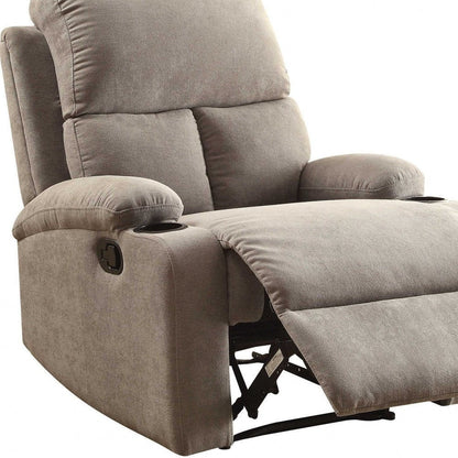 32" Gray Linen Recliner HomeRoots