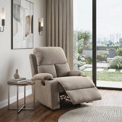32" Gray Linen Recliner HomeRoots