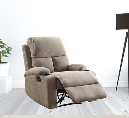 32" Gray Linen Recliner HomeRoots