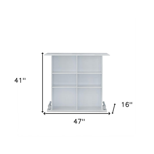 47" White Wood Rectangular Bar Table HomeRoots