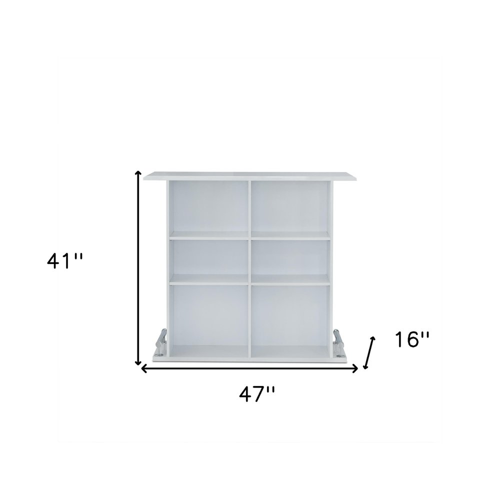 47" White Wood Rectangular Bar Table HomeRoots