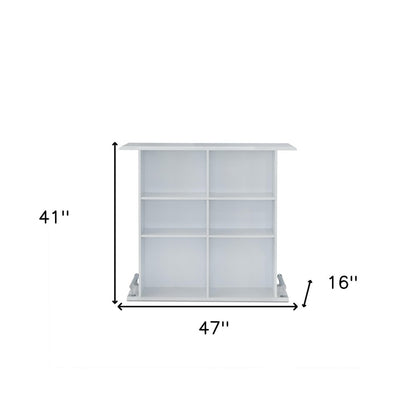 47" White Wood Rectangular Bar Table HomeRoots
