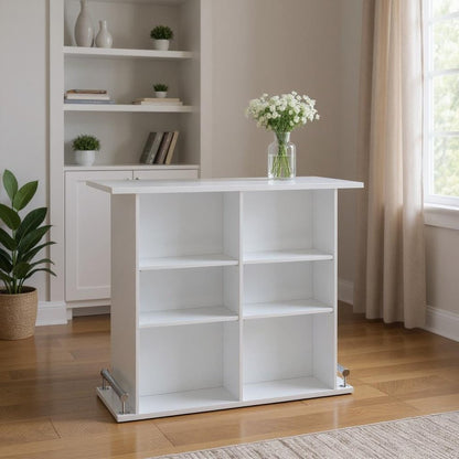 47" White Wood Rectangular Bar Table HomeRoots