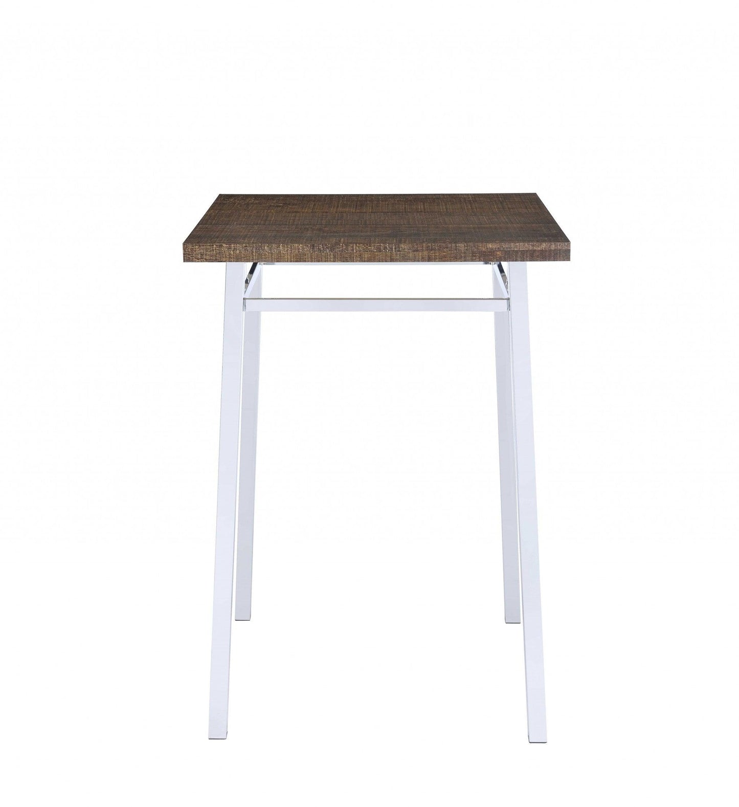 30" Brown And White Square Manufactured Wood Bar Table - FurniFindUSA
