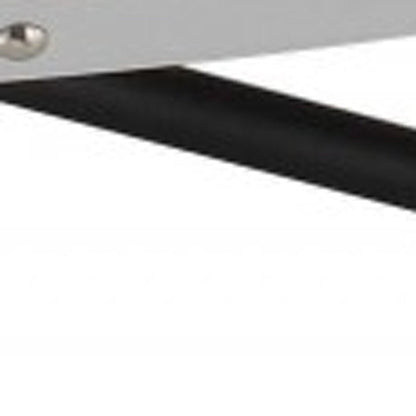46" Gray and Black Wood and Iron Oval Coffee Table HomeRoots