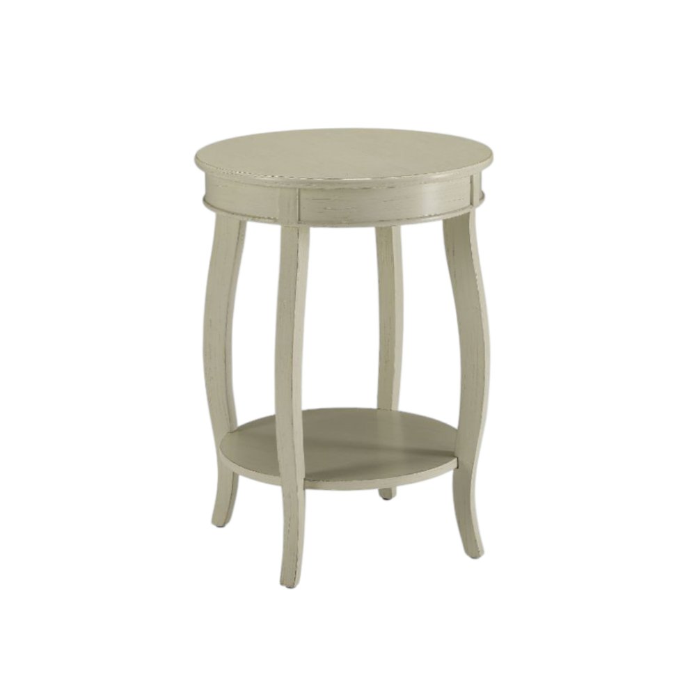 24" Brown Solid Wood Round End Table With Shelf HomeRoots