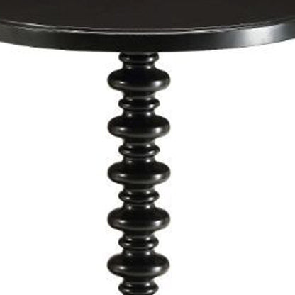 22" White Wood Round Curvy Pedestal End Table HomeRoots