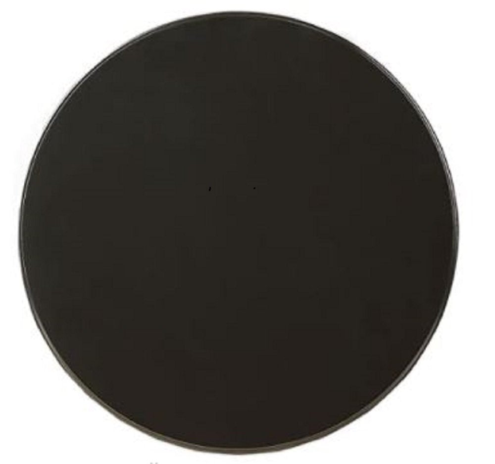 22" Black Wood Round Pedestal End Table HomeRoots