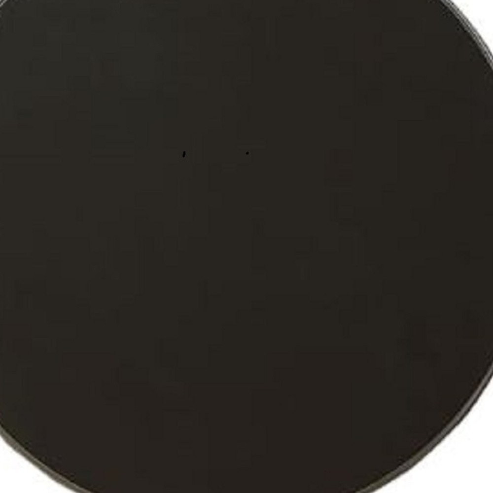 22" Black Wood Round Pedestal End Table HomeRoots