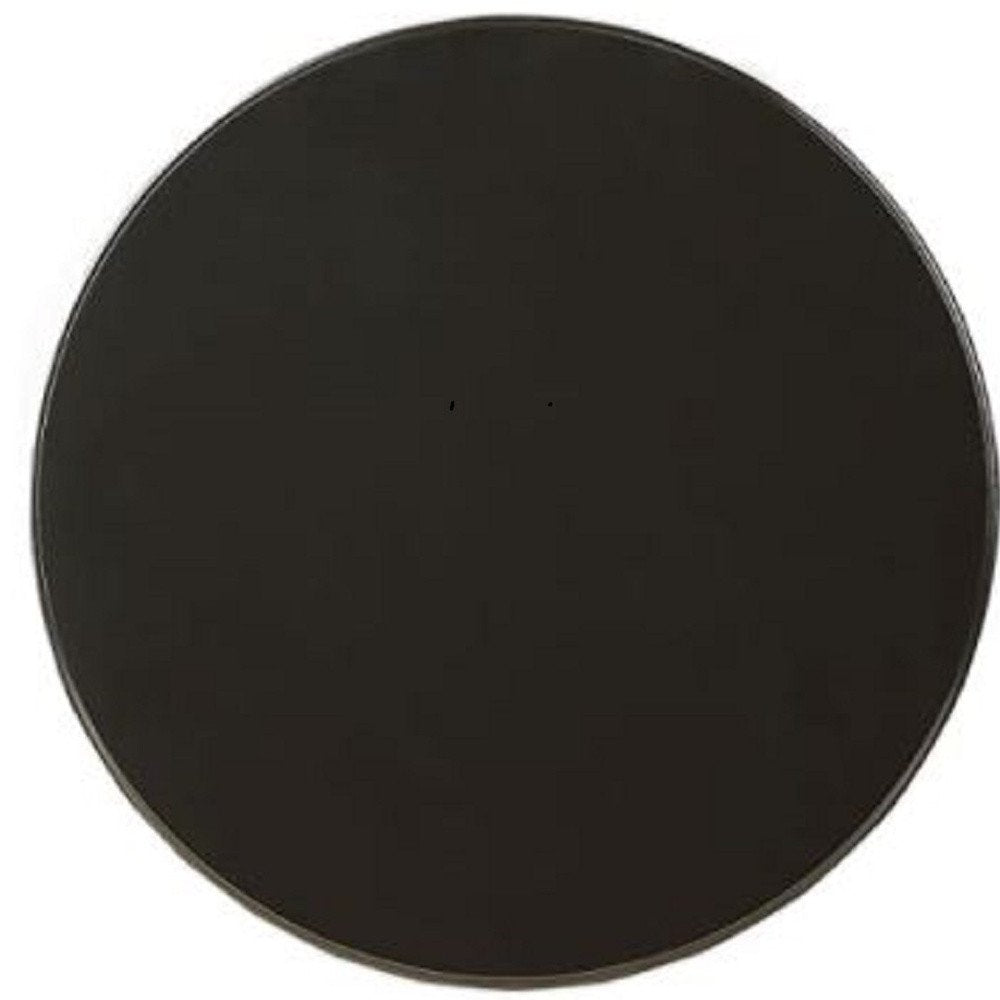 22" Black Wood Round Pedestal End Table HomeRoots