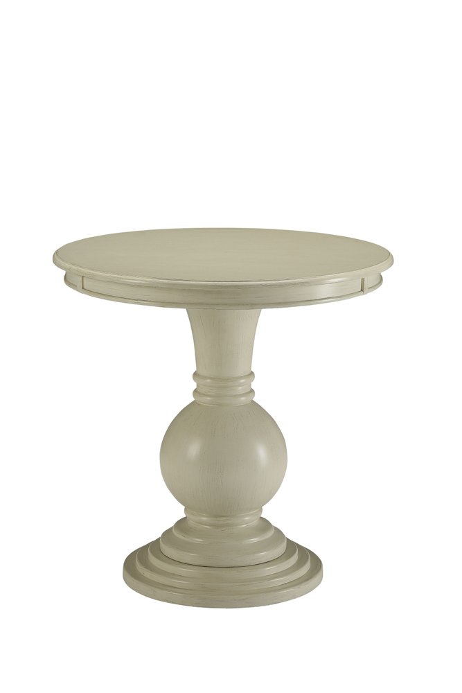 26" White Solid And Manufactured Wood Round End Table HomeRoots