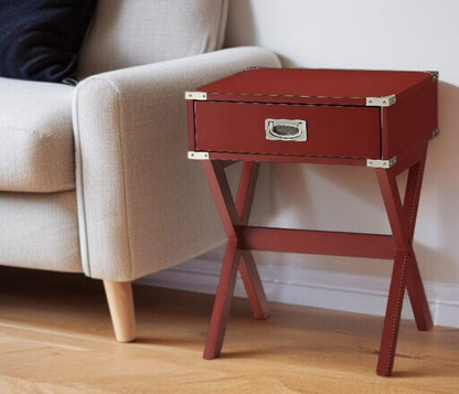 Modern White X Shape Wooden Storage End Table HomeRoots