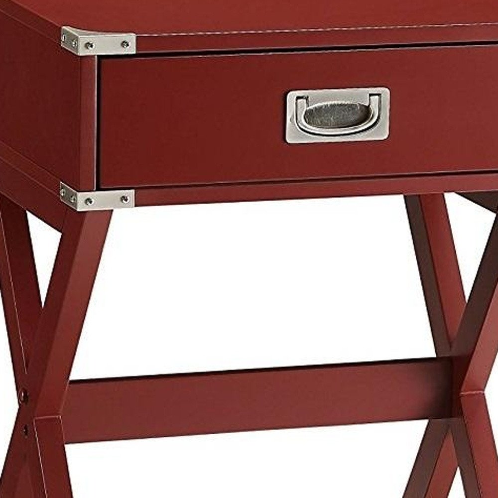 Modern White X Shape Wooden Storage End Table HomeRoots