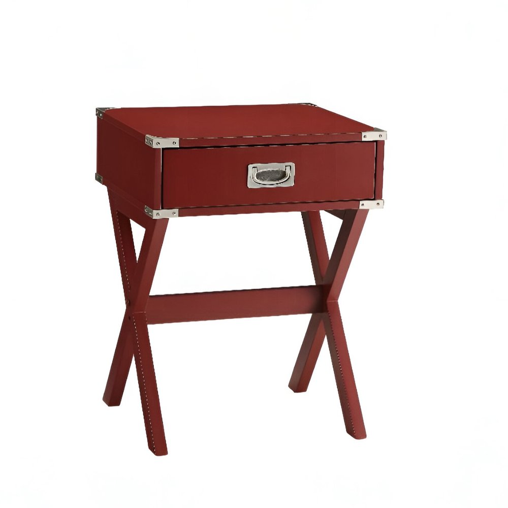 Modern White X Shape Wooden Storage End Table HomeRoots