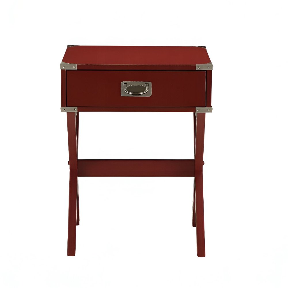 Modern White X Shape Wooden Storage End Table HomeRoots
