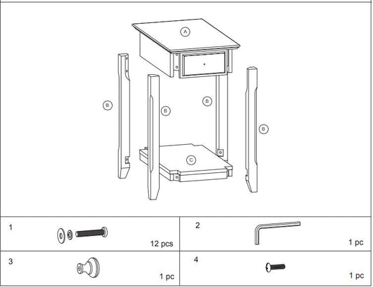 23" Brown Solid Wood End Table HomeRoots