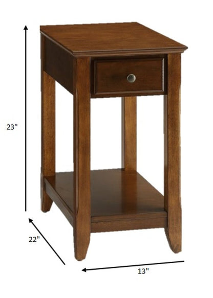 23" Brown Solid Wood End Table HomeRoots