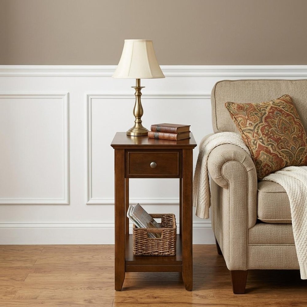 23" Brown Solid Wood End Table HomeRoots