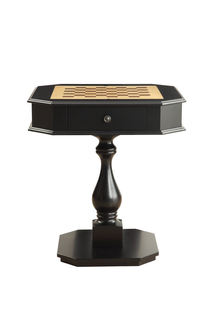 28" Brown Cherry Octagonal Game Table With Drawer HomeRoots