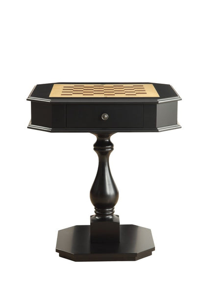 28" Brown Cherry Octagonal Game Table With Drawer HomeRoots