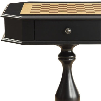 28" Brown Cherry Octagonal Game Table With Drawer HomeRoots