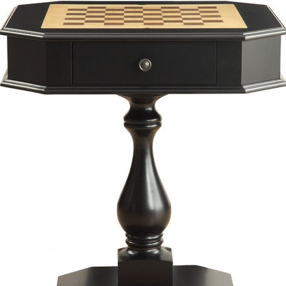 28" Brown Cherry Octagonal Game Table With Drawer HomeRoots