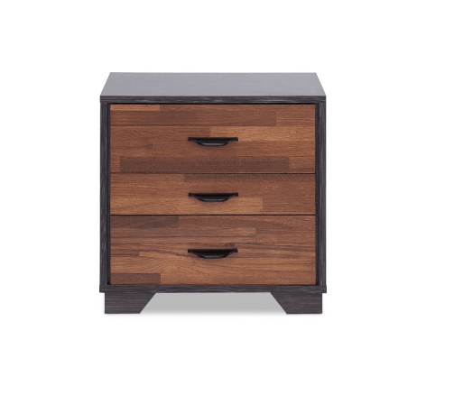 19" Espresso Three Drawers Nightstand - FurniFindUSA