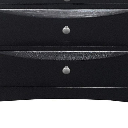 25" Black Three Drawers Nightstand - FurniFindUSA