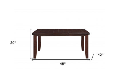 48" Dark Brown Dining Table HomeRoots