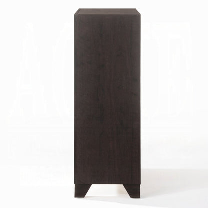 31" Espresso Solid Wood Five Drawer Dresser HomeRoots