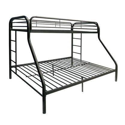 Black Twin Over Full Contemporary Metal Bunk Bed HomeRoots