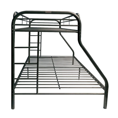 Black Twin Over Full Contemporary Metal Bunk Bed HomeRoots