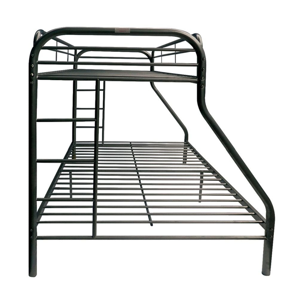 Black Twin Over Full Contemporary Metal Bunk Bed HomeRoots