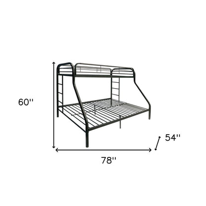 Black Twin Over Full Contemporary Metal Bunk Bed HomeRoots