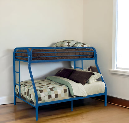 Black Twin Over Full Contemporary Metal Bunk Bed