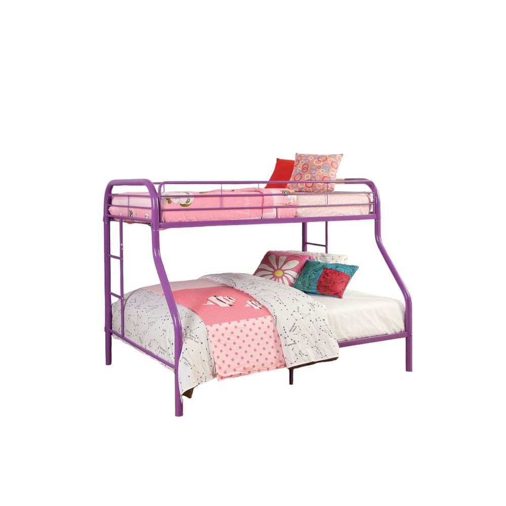 Black Twin Over Full Contemporary Metal Bunk Bed HomeRoots