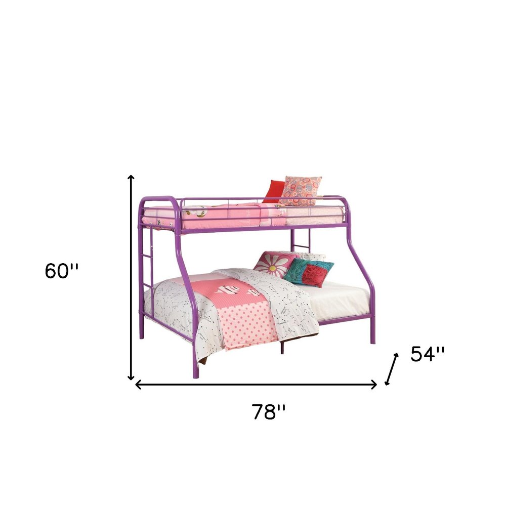Black Twin Over Full Contemporary Metal Bunk Bed HomeRoots