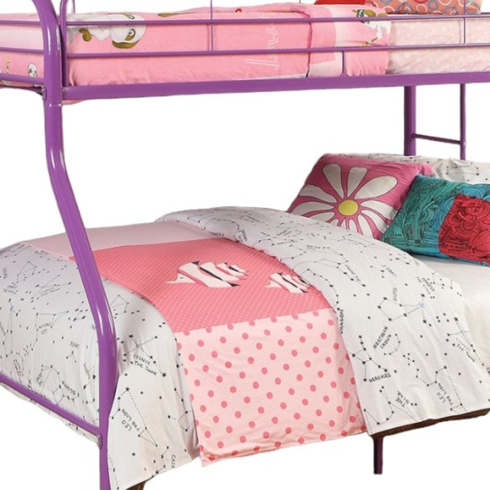 Black Twin Over Full Contemporary Metal Bunk Bed HomeRoots