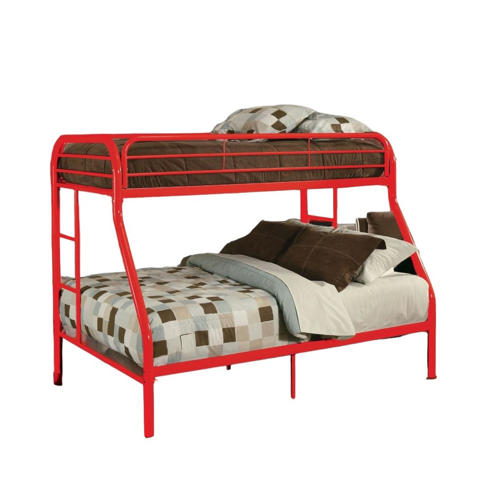 Black Twin Over Full Contemporary Metal Bunk Bed HomeRoots