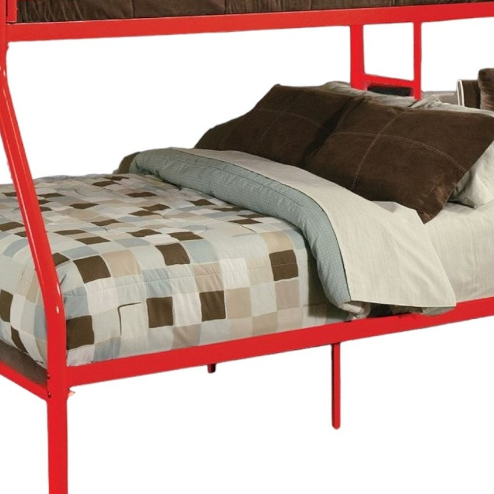Black Twin Over Full Contemporary Metal Bunk Bed — view 13