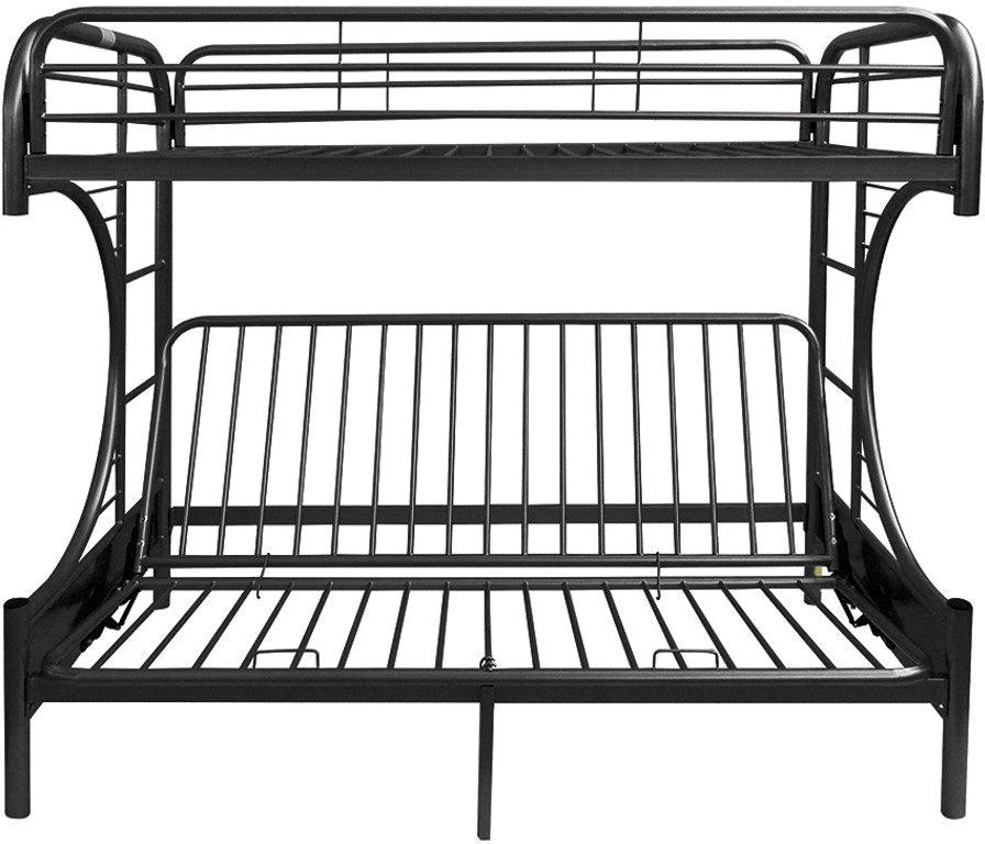 78" X 41" X 65" Twin Over Full Silver Metal Tube Bunk Bed - FurniFindUSA