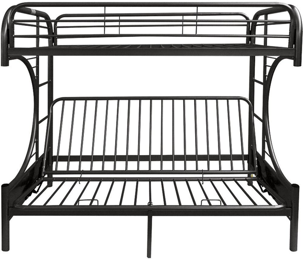 78" X 41" X 65" Twin Over Full Silver Metal Tube Bunk Bed HomeRoots