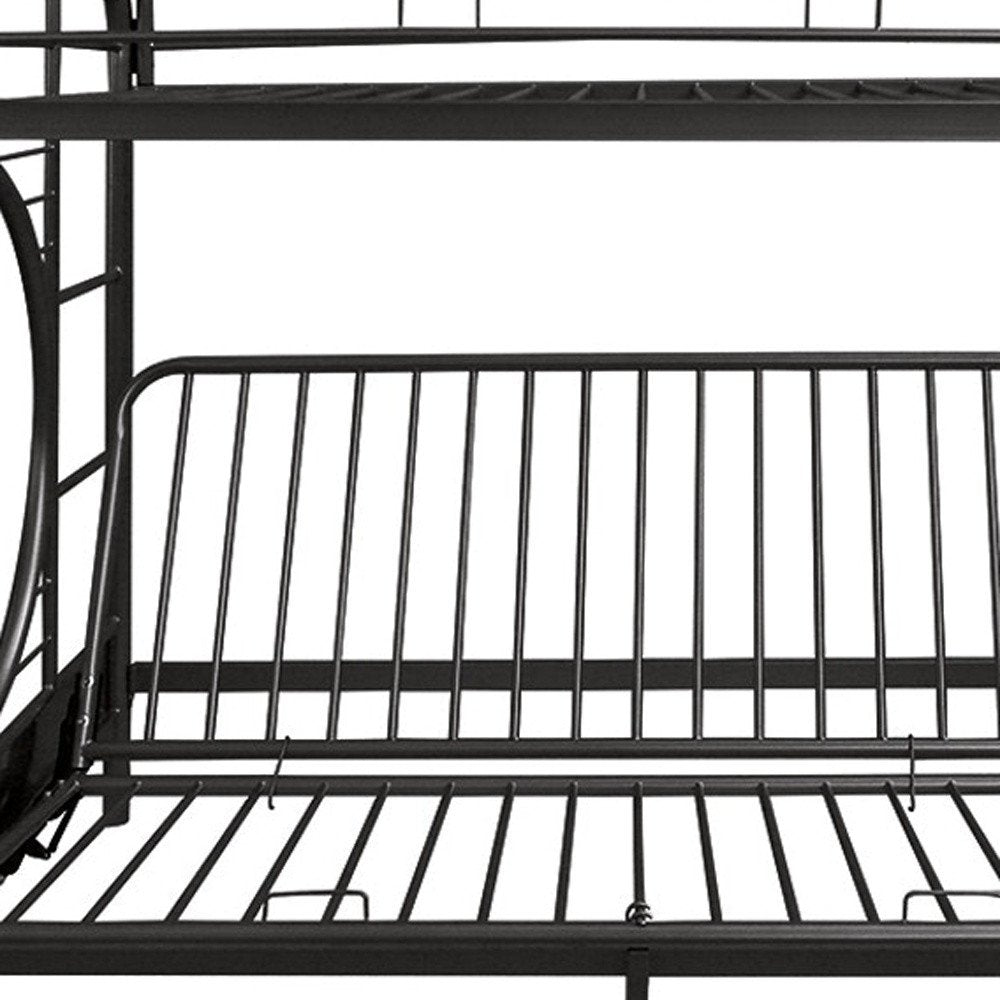 78" X 41" X 65" Twin Over Full Silver Metal Tube Bunk Bed HomeRoots