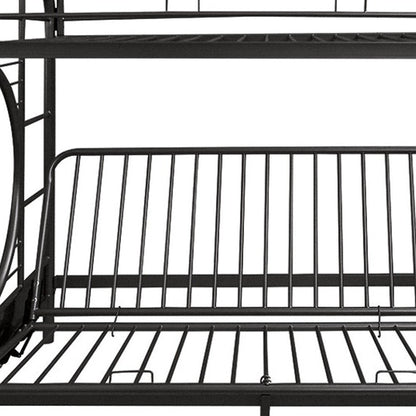 78" X 41" X 65" Twin Over Full Silver Metal Tube Bunk Bed HomeRoots