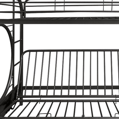78" X 41" X 65" Twin Over Full Silver Metal Tube Bunk Bed HomeRoots