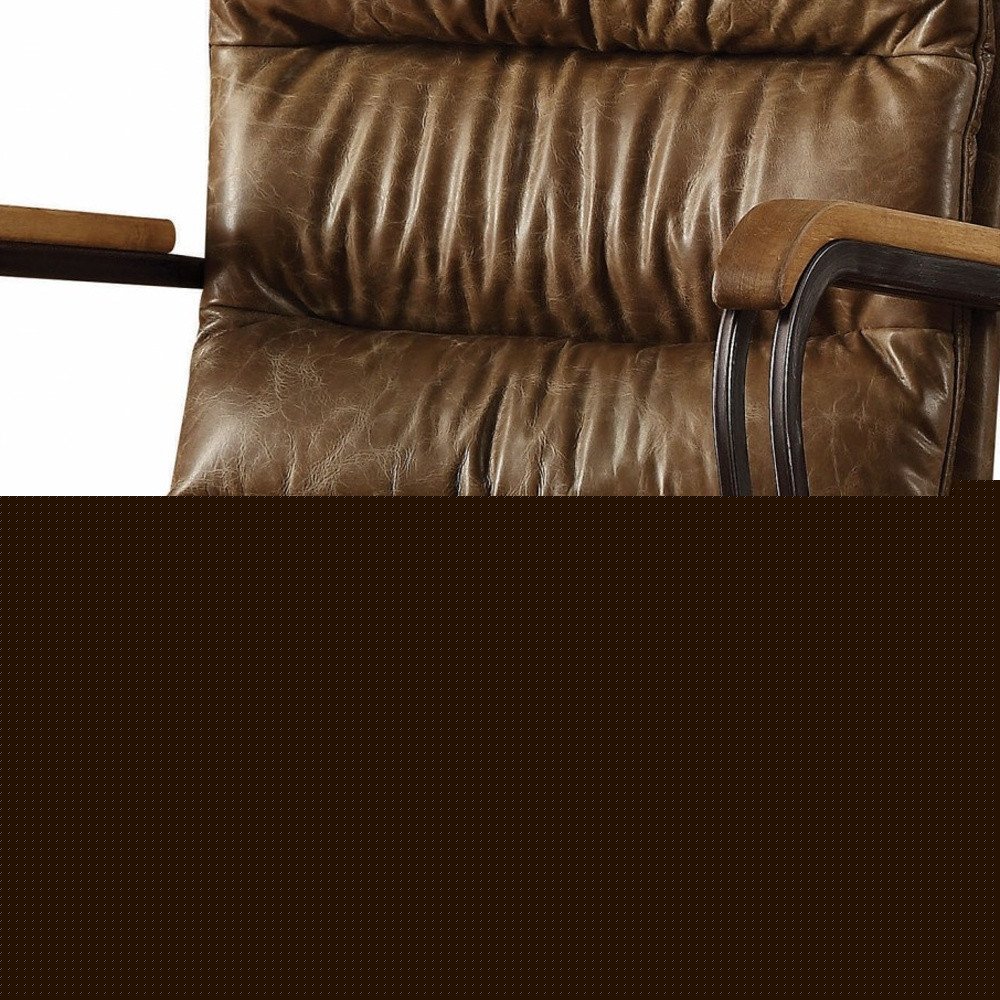 Coffee and Dark Brown Swivel Rolling Executive Office Chair HomeRoots