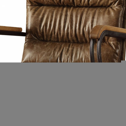 Coffee and Dark Brown Swivel Rolling Executive Office Chair HomeRoots