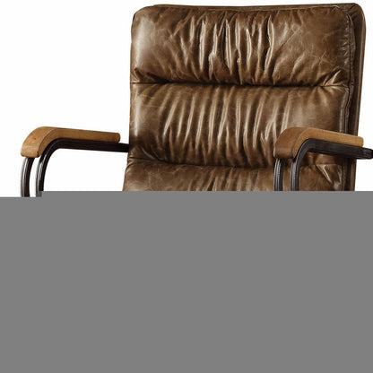 Coffee and Dark Brown Swivel Rolling Executive Office Chair HomeRoots