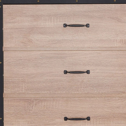 31" Oak Wood Five Drawer Dresser