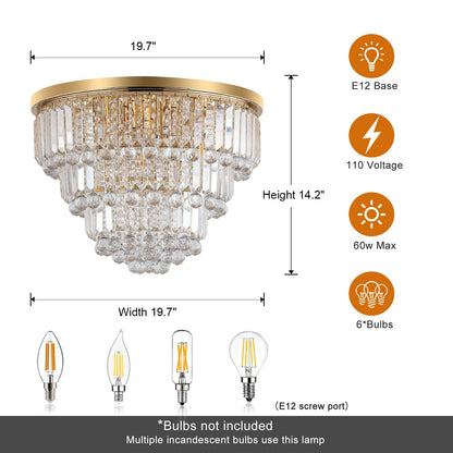 Gold luxury modern style crystal lights,large ceiling chandeliers,dining room,living room,bedroom - FurniFindUSA